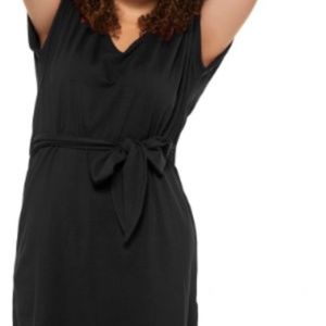 Studio Untold Black Tie Waist Dress - Plus Size
